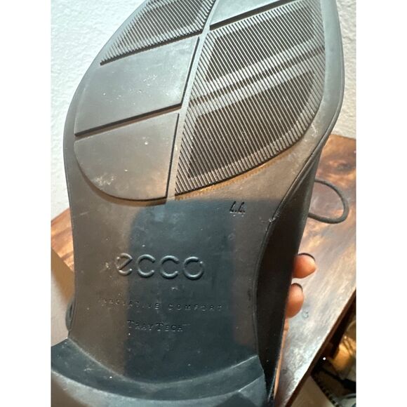 ECCO Mens Oxford Loafers 44 US 10.5 Lace Up Dress Business Formal Casual Black